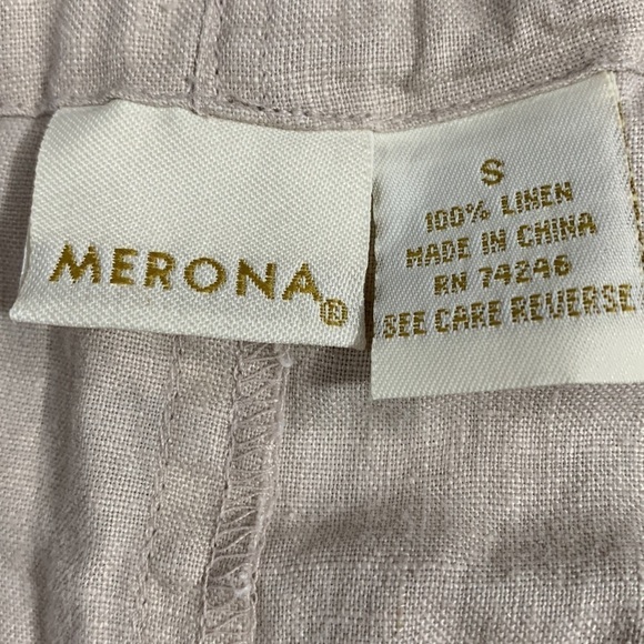 Merona 100% Linen Wide leg oversized pants, good condition *size controversial - Picture 3 of 4
